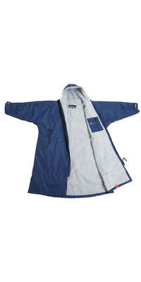 2024 Dryrobe Advance Langarmshirt Wechsel Robe V3 DR104 - Navy Blue / Grey